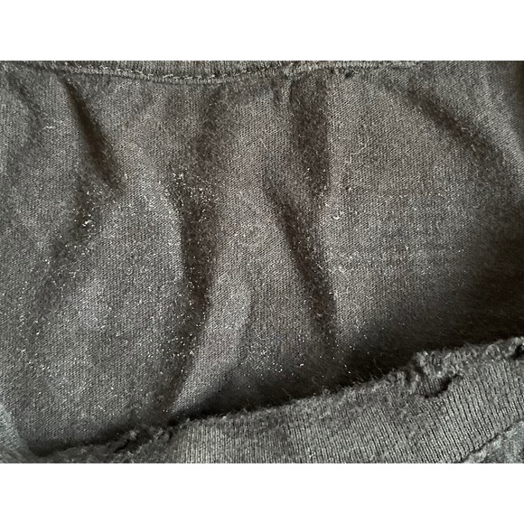 Affliction Mens T Shirt Black Fleur De Lis Embroidered L Graphic Y2K Distressed - Picture 5 of 8